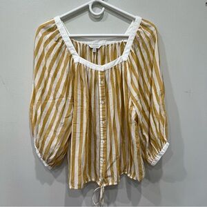 Lucky Brand Elbow Sleeve Top Women’s Size Large